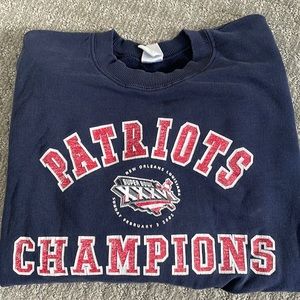 Patriots Sweatshirt. 2002 Super Bow Sweatshirt. Almost vintage lol